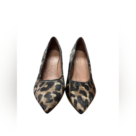 Hispanitas European Pony Hair Leopard Print Leather Heel Size 40/9.5 EUC - Picture 4 of 7